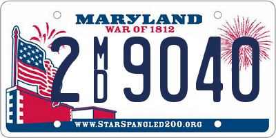 MD license plate 2MD9040