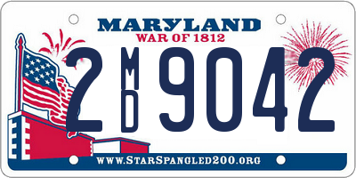 MD license plate 2MD9042