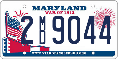 MD license plate 2MD9044