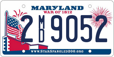 MD license plate 2MD9052