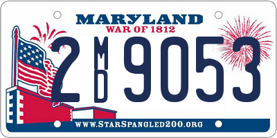 MD license plate 2MD9053