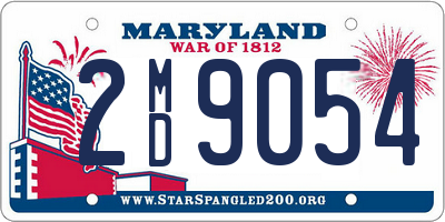 MD license plate 2MD9054