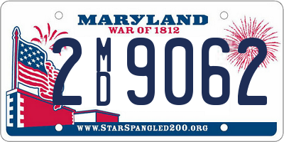 MD license plate 2MD9062