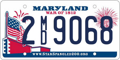 MD license plate 2MD9068