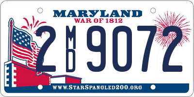 MD license plate 2MD9072