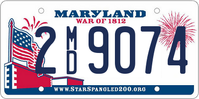 MD license plate 2MD9074