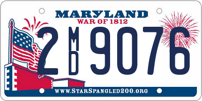 MD license plate 2MD9076