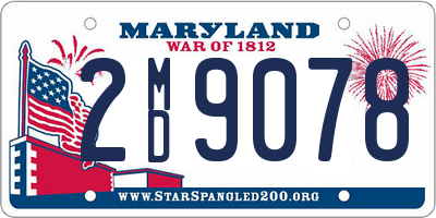 MD license plate 2MD9078