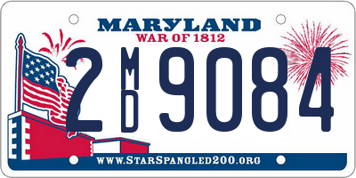 MD license plate 2MD9084