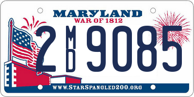 MD license plate 2MD9085