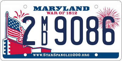 MD license plate 2MD9086