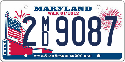 MD license plate 2MD9087