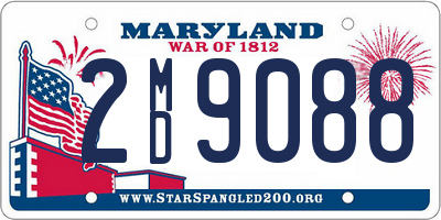 MD license plate 2MD9088