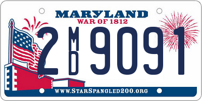 MD license plate 2MD9091