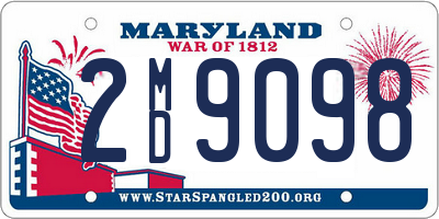 MD license plate 2MD9098