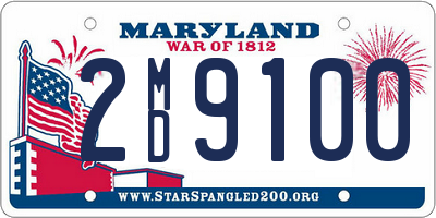 MD license plate 2MD9100