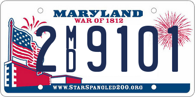 MD license plate 2MD9101