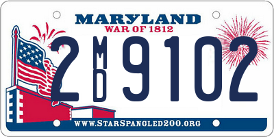 MD license plate 2MD9102