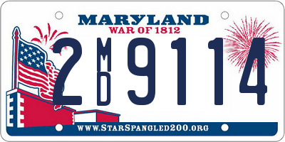 MD license plate 2MD9114