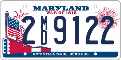 MD license plate 2MD9122