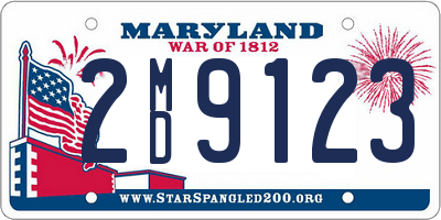 MD license plate 2MD9123