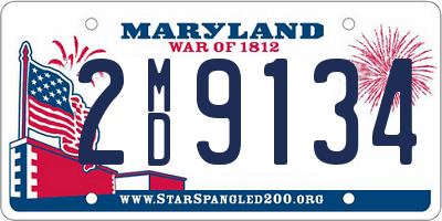 MD license plate 2MD9134