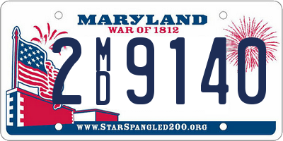 MD license plate 2MD9140