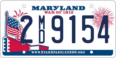 MD license plate 2MD9154