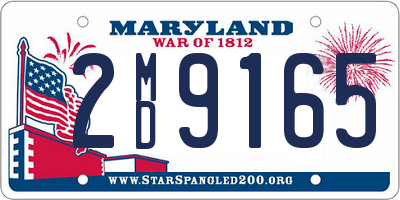 MD license plate 2MD9165