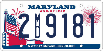 MD license plate 2MD9181