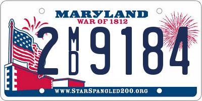 MD license plate 2MD9184