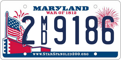 MD license plate 2MD9186