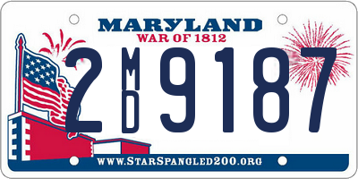 MD license plate 2MD9187