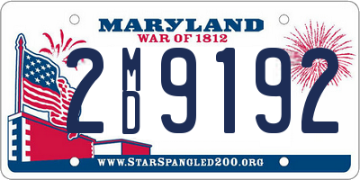 MD license plate 2MD9192