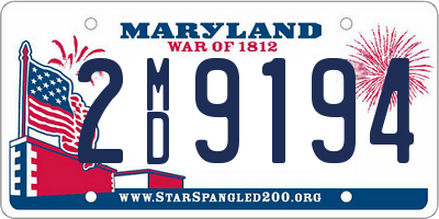 MD license plate 2MD9194