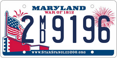 MD license plate 2MD9196