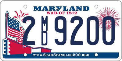 MD license plate 2MD9200