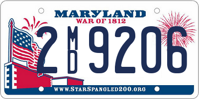 MD license plate 2MD9206