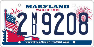 MD license plate 2MD9208