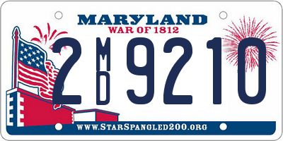 MD license plate 2MD9210