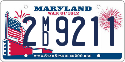 MD license plate 2MD9211