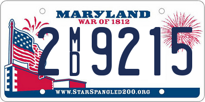 MD license plate 2MD9215