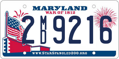 MD license plate 2MD9216