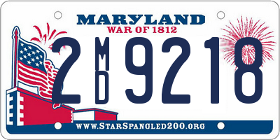 MD license plate 2MD9218