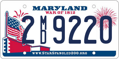 MD license plate 2MD9220