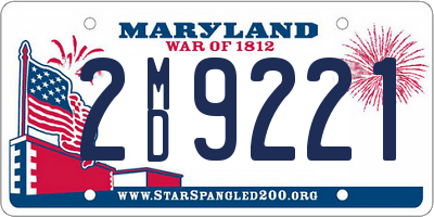 MD license plate 2MD9221