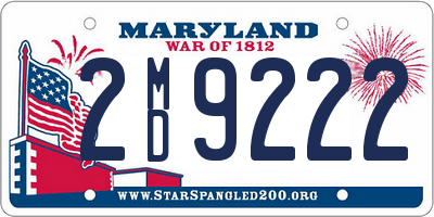 MD license plate 2MD9222