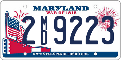 MD license plate 2MD9223