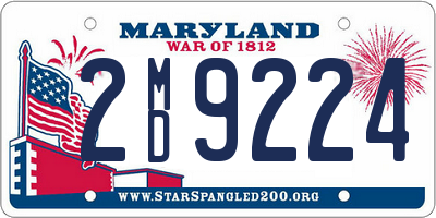 MD license plate 2MD9224