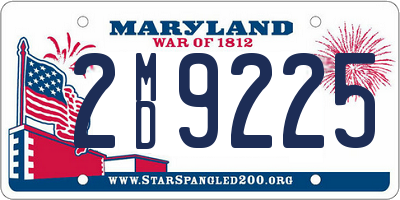 MD license plate 2MD9225